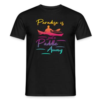 Kayak Canoe Paddle Paddle Boat - Men's T-Shirt - black - Front - AI Model Male 178 light (178cm)