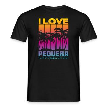 I love Peguera - Männer T-Shirt - Schwarz - Vorne - AI Model Male 178 light (178cm)