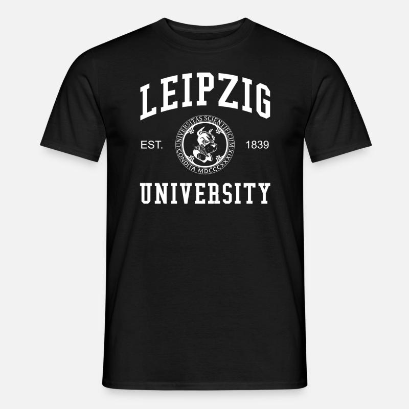 LEIPZIG UNIVERSITY - Männer T-Shirt - Schwarz