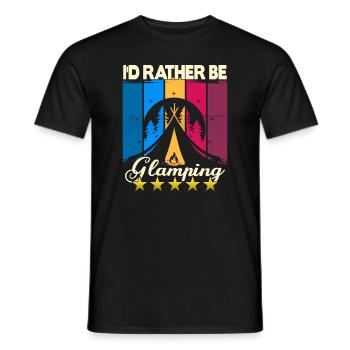I'd rather be Glamping - Männer T-Shirt - Schwarz - Vorne - AI Model Male 178 light (178cm)