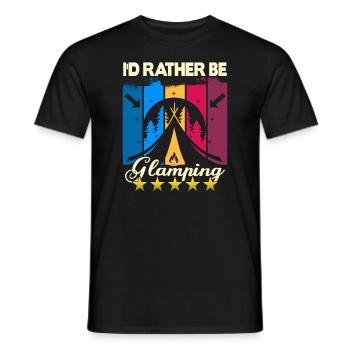 I'd rather be Glamping - Männer T-Shirt - Schwarz - Vorne - AI Model Male 178 light (178cm)