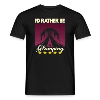 I'd rather be Glamping - Männer T-Shirt - Schwarz - Vorne - AI Model Male 178 light (178cm)