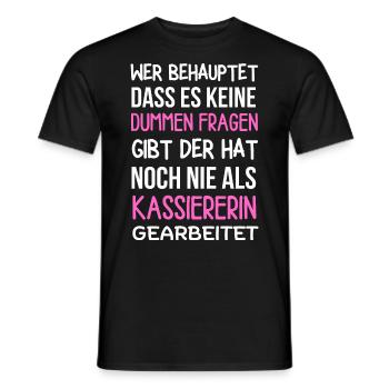 Kassiererin Spruch Verkäuferin im Einzelhandel - Männer T-Shirt - Schwarz - Vorne - AI Model Male 178 light (178cm)