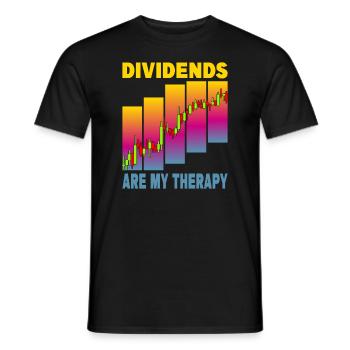 Dividends are my Therapy - Men's T-Shirt - black - Front - AI Model Male 178 light (178cm)