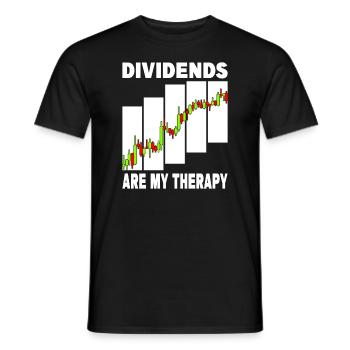 Dividends are my Therapy - Men's T-Shirt - black - Front - AI Model Male 178 light (178cm)