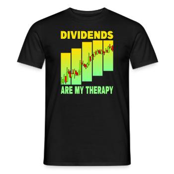 Dividends are my Therapy - Men's T-Shirt - black - Front - AI Model Male 178 light (178cm)