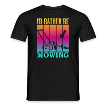 I'd rather be mowing - Männer T-Shirt - Schwarz - Vorne - AI Model Male 178 light (178cm)