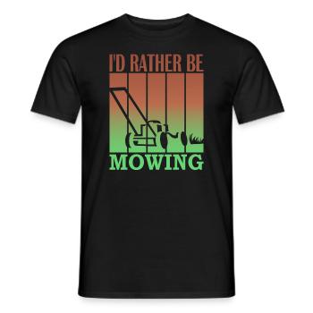I'd rather be mowing - Männer T-Shirt - Schwarz - Vorne - AI Model Male 178 light (178cm)