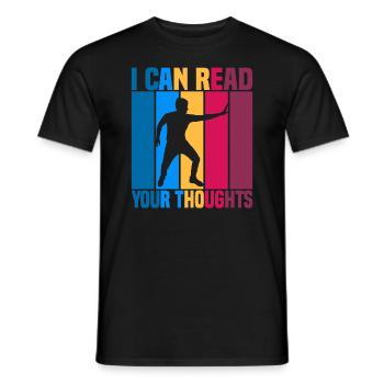 I Can Read Your Thoughts - Männer T-Shirt - Schwarz - Vorne - AI Model Male 178 light (178cm)
