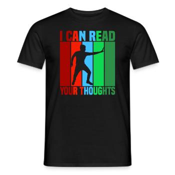 I Can Read Your Thoughts - Männer T-Shirt - Schwarz - Vorne - AI Model Male 178 light (178cm)