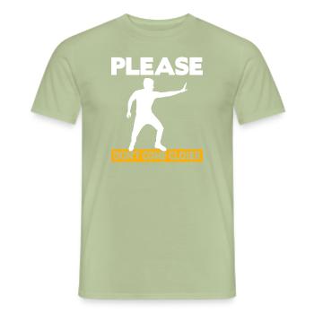 Please Don't come Closer - Men's T-Shirt - sage - Front - AI Model Male 178 light (178cm)