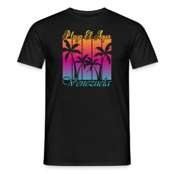 Playa El Aqua Venezuela - T-shirt homme - noir - Devant - AI Model Male 178 light (178cm)