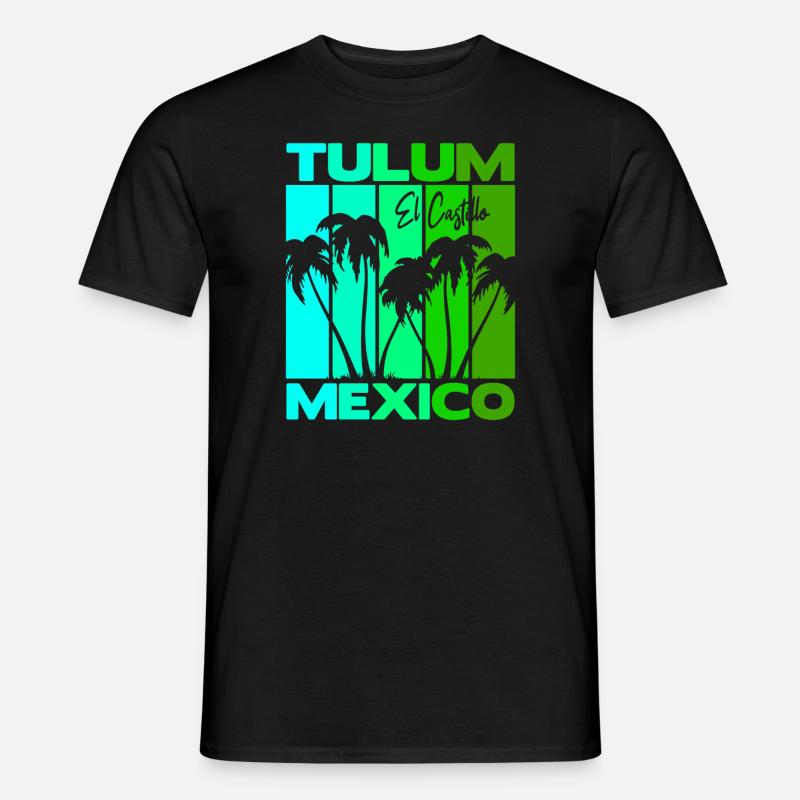 Tulum El Castillo Mexico - Männer T-Shirt - Schwarz