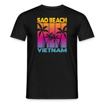 Sao Beach Vietnam - Männer T-Shirt - Schwarz - Vorne - AI Model Male 178 light (178cm)