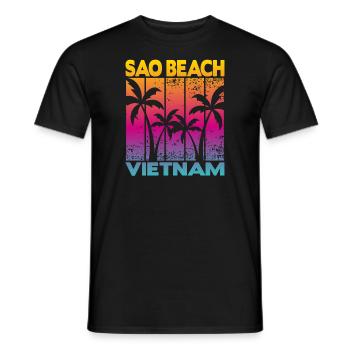 Sao Beach Vietnam - Männer T-Shirt - Schwarz - Vorne - AI Model Male 178 light (178cm)
