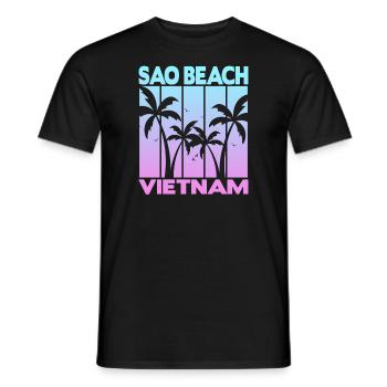 Sao Beach Vietnam - Männer T-Shirt - Schwarz - Vorne - AI Model Male 178 light (178cm)