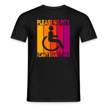 Vintage Wheelchair User Wheelchair - Men's T-Shirt - black - Front - AI Model Male 178 light (178cm)
