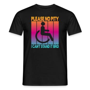 Vintage Wheelchair User Wheelchair - Men's T-Shirt - black - Front - AI Model Male 178 light (178cm)