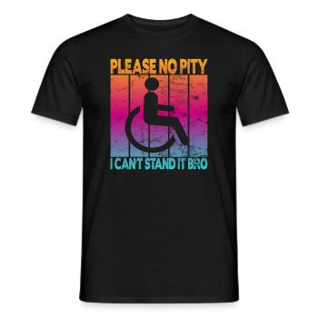 Vintage Wheelchair User Wheelchair - Men's T-Shirt - black - Front - AI Model Male 178 light (178cm)