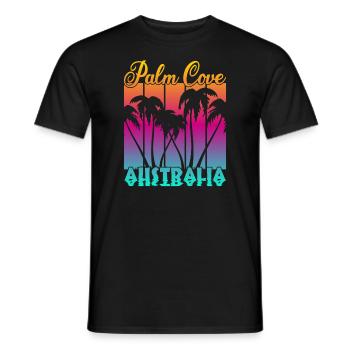 Palm Cove Australia - Men's T-Shirt - black - Front - AI Model Male 178 light (178cm)