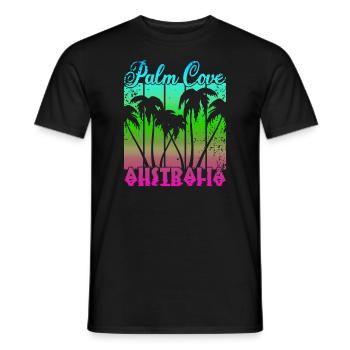 Palm Cove Australia - Men's T-Shirt - black - Front - AI Model Male 178 light (178cm)