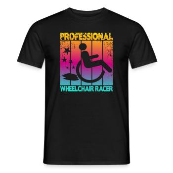 Professional Wheelchair Racer - Männer T-Shirt - Schwarz - Vorne - AI Model Male 178 light (178cm)