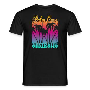 Palm Cove Australia - Men's T-Shirt - black - Front - AI Model Male 178 light (178cm)