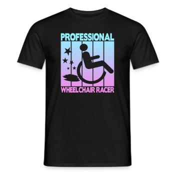 Professional Wheelchair Racer - Männer T-Shirt - Schwarz - Vorne - AI Model Male 178 light (178cm)