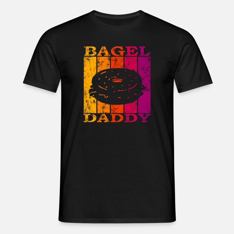 Bagel Daddy - Männer T-Shirt - Schwarz