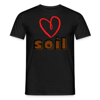 Love Soil - Men's T-Shirt - black - Front - AI Model Male 178 light (178cm)