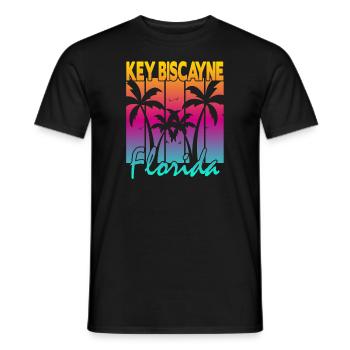 Key Biscayne Floride - T-shirt homme - noir - Devant - AI Model Male 178 light (178cm)