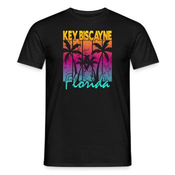 Key Biscayne Floride - T-shirt homme - noir - Devant - AI Model Male 178 light (178cm)