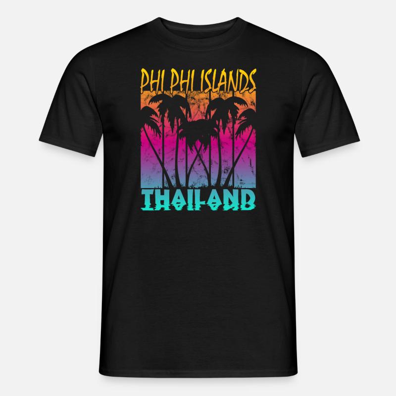 Vintage Phi Phi Islands Thailand - Männer T-Shirt - Schwarz