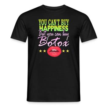 Vous ne pouvez pas acheter Happines mais acheter du Botox - T-shirt homme - noir - Devant - AI Model Male 178 light (178cm)