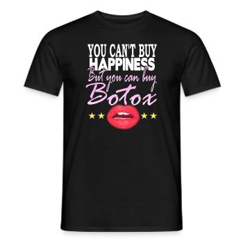 Vous ne pouvez pas acheter Happines mais acheter du Botox - T-shirt homme - noir - Devant - AI Model Male 178 light (178cm)