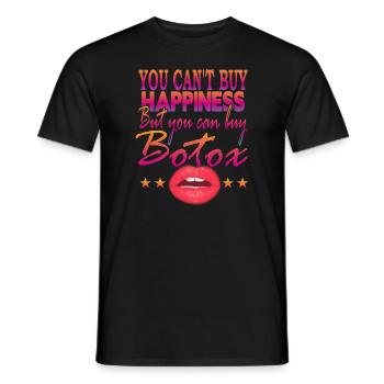 Vous ne pouvez pas acheter Happines mais acheter du Botox - T-shirt homme - noir - Devant - AI Model Male 178 light (178cm)