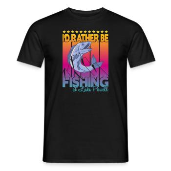 I'd rather fish at Lake Powell - Men's T-Shirt - black - Front - AI Model Male 178 light (178cm)