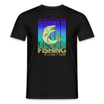 I'd rather fish at Lake Powell - Men's T-Shirt - black - Front - AI Model Male 178 light (178cm)