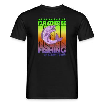 I'd rather fish at Lake Powell - Men's T-Shirt - black - Front - AI Model Male 178 light (178cm)