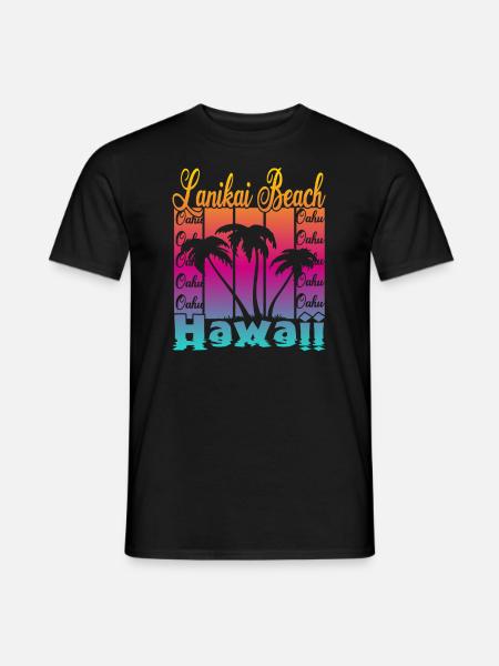 Lanikai Beach Oahu Hawaii - Männer T-Shirt - Schwarz