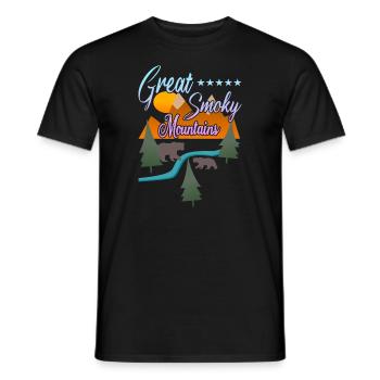 Great Smoky Mountains Bears - Men's T-Shirt - black - Front - AI Model Male 178 light (178cm)