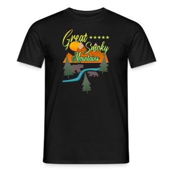 Great Smoky Mountains Bears - Men's T-Shirt - black - Front - AI Model Male 178 light (178cm)