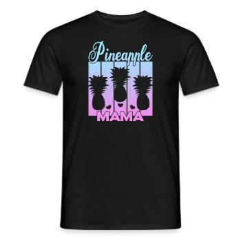 Vintage Pineapple Mama Sunset - Men's T-Shirt - black - Front - AI Model Male 178 light (178cm)
