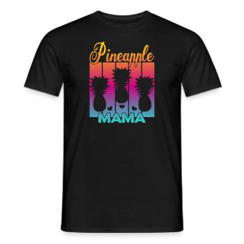 Vintage Pineapple Mama Sunset - Men's T-Shirt - black - Front - AI Model Male 178 light (178cm)