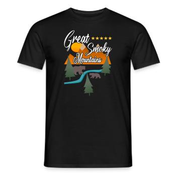 Great Smoky Mountains Bears - Men's T-Shirt - black - Front - AI Model Male 178 light (178cm)