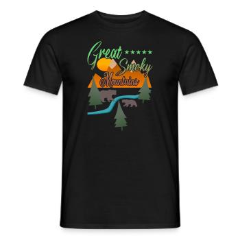 Great Smoky Mountains Bears - Men's T-Shirt - black - Front - AI Model Male 178 light (178cm)