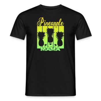 Vintage Pineapple Mama Sunset - Men's T-Shirt - black - Front - AI Model Male 178 light (178cm)