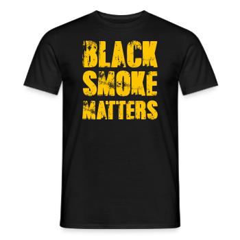 Black Smoke Matters | Trucker - Men's T-Shirt - black - Front - AI Model Male 178 light (178cm)