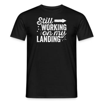 Gebrochener Arm Spruch - Ambruch Fraktur Gipsarm - Männer T-Shirt - Schwarz - Vorne - AI Model Male 178 light (178cm)