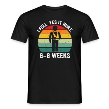 Gebrochener Arm Spruch - Fraktur Gipsarm - Männer T-Shirt - Schwarz - Vorne - AI Model Male 178 light (178cm)